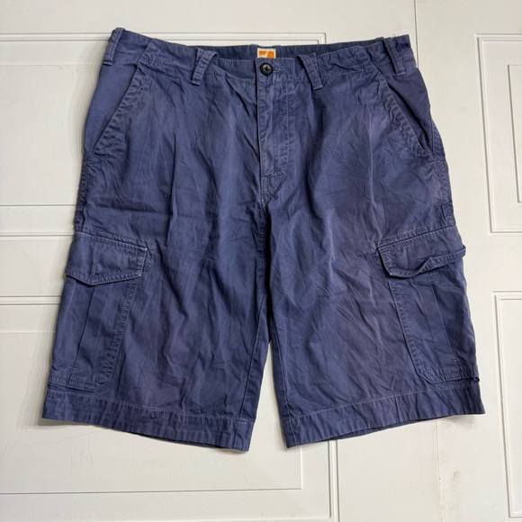 Hugo Boss Other - Boss Orange Mens Sheridan Cargo Shorts Size 36R Blue Light Distressing